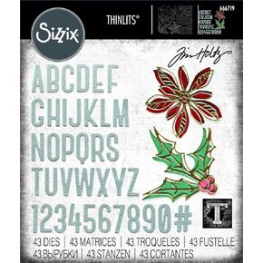 Sizzix Thinlits Die Set - 43pcs Vault Seasonal Sketch by Tim Holtz 666719