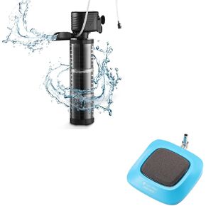 SainSmart XpertMatic Aquarium Filter for 70-120 Gallon Tank + Fish Tank Nano Air Stone