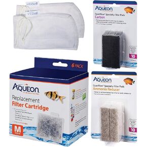 Quietflow Power Filter 10 Filter Maintenance & Replacement Filter Media Kit Including Gokul Brands Mesh Bags(Replacement Filter cartridges Medium, Ammonia Reducer, Carbon Pads)