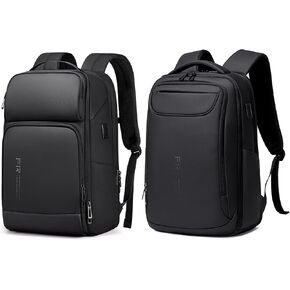Fenruien Computer Backpack 17 Int Laptop ، 15.6 حقيبة ظهر محمول للرجال ، أسود
