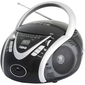 Naxa Electronics Naxa NPB-431 Portable MP3/CD Player with PLL FM Radio, USB Input, Remote Control, and Detachable Speakers, Black