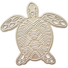 Siilver Sea Turtle Metal Metal Cuts Descressing Stency Dices Dies for Cards Making Papering Paper Craft Diy قالب مصنوع يدويًا ， لقطات الموت والنقش ، يموت قصاصات القصاصات.