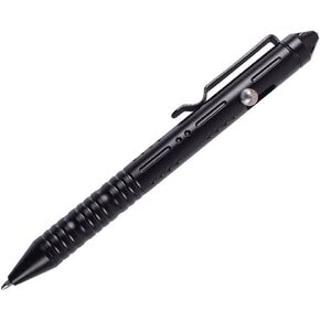 Portable Bolt Action Pen, Metal Writing EDC Pen with Black Pen Pouch, Signature Pen Gift for Office, Business, Executive (Grey)