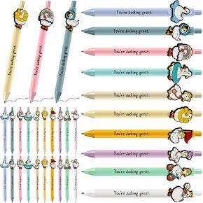 20 PCS ملهمة Duck Pens Lovers Gifts Bulk Gulk Gel Point Propens Armities Ender of School Home to School For Student