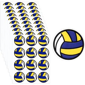 120pcs Volleyball Stickers, Sport Vinyl Stickers Volleyball Planner Waterproof Stickers Bulk Sport Decals Volleyball Party Favors Stuff for Kids Scrapbooking Water Bottle DIY Arts Crafting