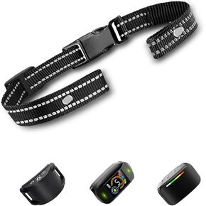 Shock Collar Replacement Strap Reflective Bark Collar Replacement Strap Nylon Dog Training Collars Adjustable Safe Replacement Collar (0.75inch)
