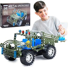 ألعاب STEM للأولاد الذين تتراوح أعمارهم بين 8 و 12 عامًا-مجموعات سيارات المعادن على الطرق الوعرة ، و 283pcs مجموعات ألعاب البناء STEM ، ولعب الجيش لمشاريع 8-10 ， STEM للأطفال من 10 إلى 12 ، و 12-14 هدايا هندسية للأعمار 14 عامًا وما فوق البالغين