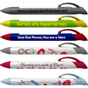 Greeting Pen Nurse Appreciation 6 Designs Rotating Message 6 Pen Set (36067)