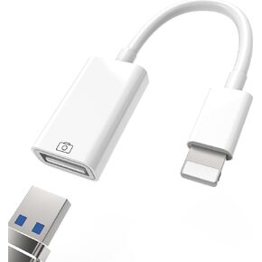 محول لايتنينج الى USB موصل كابل او تي جي لايفون 13 12 11 ميني برو ماكس اكس اكس اس ايباد ذكر محول ابل شاحن منفذ انثى للكاميرا والكيبورد والماوس محول للشحن in Kuwait