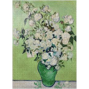 MyPuzzle Roses 1890 بواسطة Vincent Van Gogh - Premium 1000 قطعة بانورامزو للبالغين