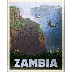 MyPuzzle Zambia ، أفريقيا ، ملصق عتيق - Premium 1000 قطعة بانورامزو للبالغين