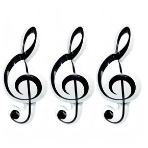 3 Pcs Treble Clef Music Note Balloons Glossy Black 44 Inch/Music Themed Musician Birthday Party Supplies/Piano Notes Balloon/Karaoke Choir Singer Party/Class Music Event/Cocktail Party/Thanksgiving