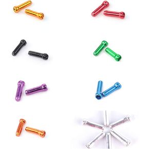 200 Pieces Bike Cable End Caps Crimps Silver