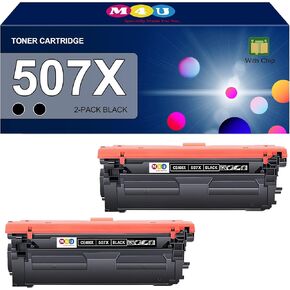 507x 507A خراطيش الحبر عالية العائد المعاد تصنيعها CE400X CE400A (أسود) متوافق مع 507x 507A للمؤسسة M551N M551DN M551XH M570DW M570DN M575C M575DN M575F (2 PACK ، Black)