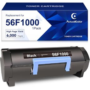 56F1000 أسود الحبر المعاد تصنيعه Lexmark 56F1000 حبر أسود عالي العائد لـ MS32 MS421 MS521 MS621 MS622 MX321 MX421 MX521 MX522 MX622 PRINTER (6،000 PAGE ، 1 PACK)