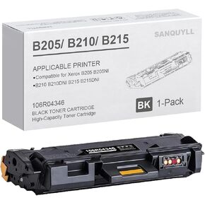 B205 Toner Cartridge Compatible for Xerox B210 Toner Cartridge B215 Toner Cartridge for 106R04346 Toner Cartridge (1-Pack,1,500 Pages Black)