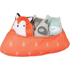 Manhattan Toy Camp Acorn Canoe Buddies Soft Loved Animal Animal Baby Toy Orange 9 "× 4" × 5 "