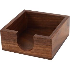 Buqoo Wood Sticky Note حامل وموزع - منظم وسادة العصي الذاتي للمكتب - جوز وود أوف أوف إكسسوارات للمدرسة ولوازم العمل