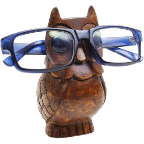 storeindya Handcrafted Wooden Eyeglass Spectacle Holder Organizer Spectacle Stand Trinket Tray Catch All Dish. (Design 9)