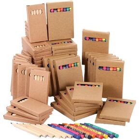 60 حزم تلوين أقلام أقل بقرات الرصاص قلم رصاص قلم رصاص مجموعة 3.5 بوصة Mini 6 أقلام اللون 8 أقلام ملون الصناديق الصغيرة الصناديق في مربع Kraft للفصول الدراسية أعياد ميلاد مدرس المدرسة لوازم المدرسة