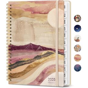 2025 Planner Weekly and Monthly ، يناير 2025 إلى ديسمبر 2025 ، Hardcover 2025 Calendar Planner Book مع علامات تبويب وجيب داخلي ، لوازم المكتب المنزلية للنساء والرجال - A5 (6.3 "× 8.5")