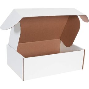 Aviditi Recyclable Corrugated Cardboard Deluxe Literature Mailers, 18" L x 12" W x 6" H, Oyster White, Eco-Friendly Packaging and Shipping Solution (Pack of 25)