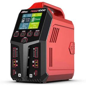 Hitec RCD Inc. RDX2 1000 AC/DC شاحن منفذ مزدوج/مزود الطاقة HRC44401