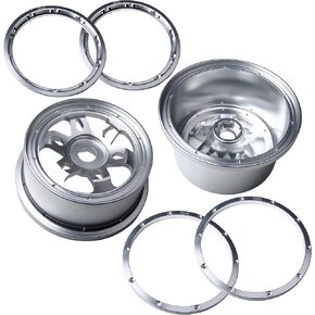 CNC Aluminy Aluminium Pront Wheel Hub مع حلقات محددة لـ 1/5 RC Car HPI Baja 5B Part (Front +Wheel Hub +Rings)