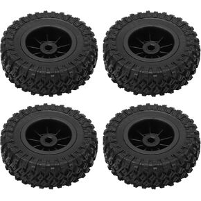 إطارات Car RC ، 4 مساءً إطارات مطاطية حافات عجلات D90 D91 D99 D99S D86 RC Car Rustradsipes (R789S Silver)