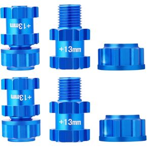 Alloy Heavy Duty 17mm Wheel Hex Hubs Extended +13mm Offset for 1/10 Arrma Big Rock Senton Granite Vorteks Series ATF117XT02 Upgrades Parts Blue