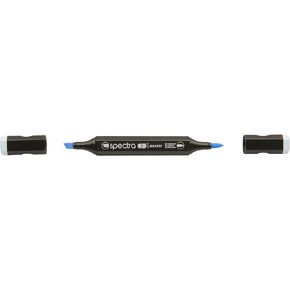 AD Marker Chartpak Spectra, Tri-Nib and Brush Dual-Tip, True Blue, 1 Each (S039AD)