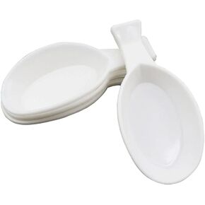 20Pcs Multifunction Plastic Ink Dish Plate with Brush Pen Rest Holder Chinese Calligraphy Painting Practice Ink Dish Calligraphy Supplies, White