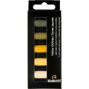 Rembrandt Professional Soft Pastel مجموعة Ochres الأصفر | 5 نصف الباستيل