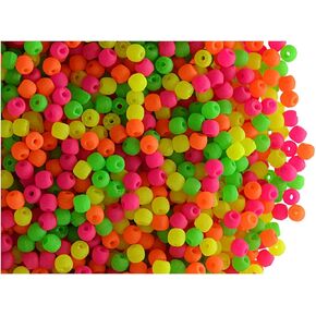 Scara 600 PCS الزجاج التشيكي جولة جولة حبات 0.16 بوصة (4 مم) ، حبات زجاجية دافئة (UV نشطة) لصنع المجوهر