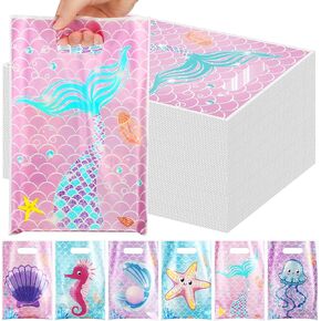 Kolldenn 120 PCS PROSTER TESSERNIATION HISE حقائب مع مقابض 9.84'X 6.5 '' معلم بلاستيكي صغير يعالج الأكياس بشكل كبير شكرا لك حفلات الحفلات على توصيلات التخرج التغليف
