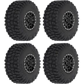 4 PCS RC عجلات وإطارات سبيكة الألومنيوم تناسب TRAXXAS 1/18 TRX4M سيارة التحكم عن بُعد