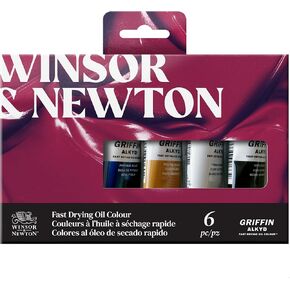 Winsor & Newton Griffin Alkyd Fast Drying Oil Paint ، مجموعة المبتدئين ، 6 × 37 مل.