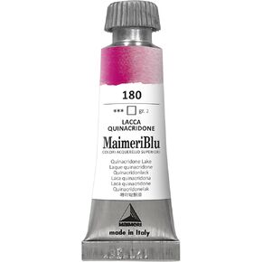 Maimeriblu 12ml Pigment Pigment Paint -Painor - Quinacridone Lake PV19 Professional Watercolor Paint - Fightfast and Waterclor Paint Tube for Artists