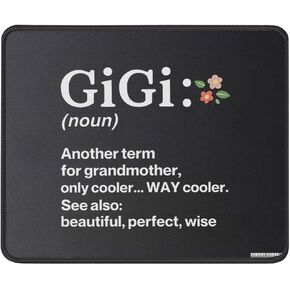 Gigi Definition Mouse Pad - Funny Grandma Gifts - Grandmother Mousepad - Gigi Gifts for Women Mouse Mat for Desk 9.5 in, Medium, Black