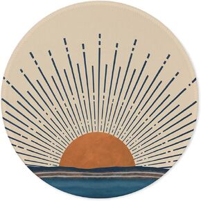 Znzd Boho Sun Horizontal Sunrise Abstract Mouse Pad 7.9 x 7.9 Inch,Art Print Non-Slip Rubber Base Mousepads for Home Office College Dorm Desk Decor,Boho Art Gifts for Women Mom Her Teen Girls Men