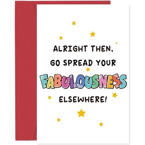 Heollaok Funny Learn Card لزميل العمل ، الفكاهة التي تنطلق من أجلها ، بطاقة وداع لصديقة عمل ، هدية لمغادرة الزميل ، انشر روعةتك الرائعة