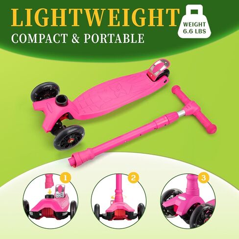 سكوتر الأطفال ، 3 عجلات سكوتر لطفل صغير 3-10 ، ركلة سكوتر مع 4 مقاود قابلة للتعديل مع المقاود ، 3 عجلات مريحة ، سكوتر صغير للأطفال فتيان in Kuwait