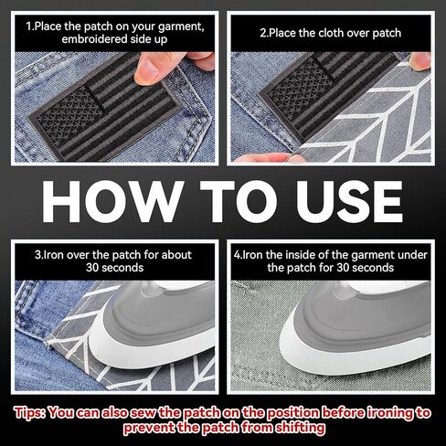 Gygyl 15 قطعة حديد صغير على بقع العلم الأمريكي بتصحيحات الولايات المتحدة الوطنية أوف أمريكا ، تصحيح التطريز للملابس ، والقبعة ، والجوارب ، والجينز ، وملحقات DIY-البيضاء والأحمر in Kuwait