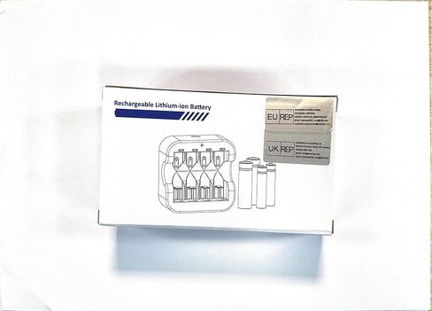 AA Rechargeable 1.5V Batteries with White LCD Fast-Charger (Pack of 8) in Saudi Arabia