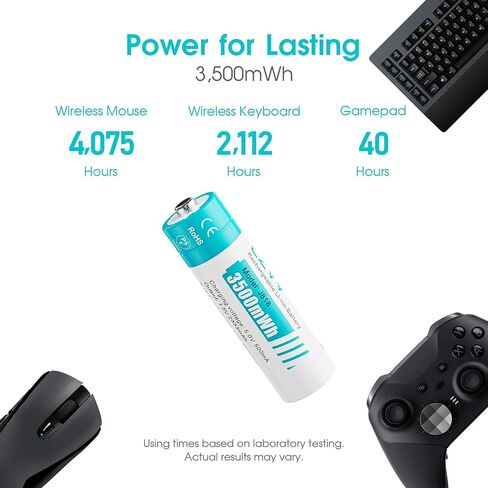 AA Rechargeable 1.5V Batteries with White LCD Fast-Charger (Pack of 8) in Saudi Arabia