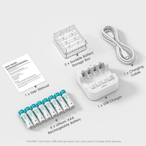 AA Rechargeable 1.5V Batteries with White LCD Fast-Charger (Pack of 8) in Saudi Arabia