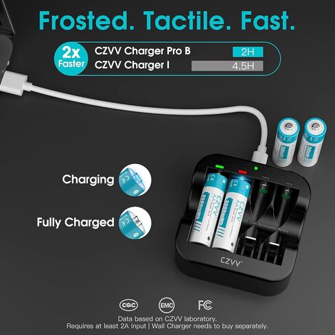 AA Rechargeable 1.5V Batteries with White LCD Fast-Charger (Pack of 8) in Saudi Arabia