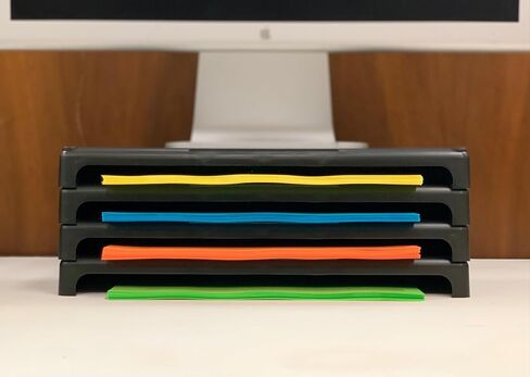 Vu Ryte Stackable 1 Inch Computer Monitor Riser Stand, VuRyser 1, Black, VUR 2455 (48-Pack) in Kuwait