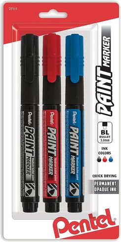 Pentel Paint Markers, Medium Bullet Point, Assorted Ink (DEFGKNPSV) 9-pk - MMP20BP9M in Saudi Arabia