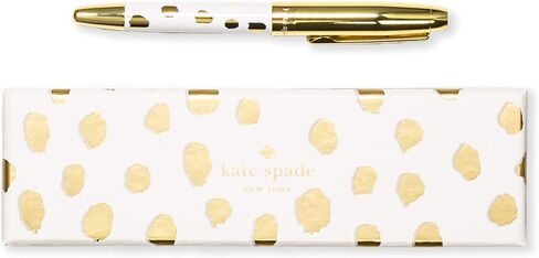kate spade new york Black Ink Ballpoint Pen with Reusable Gift Box, Professional Office Pen for Women Accepts Standard Refills, Candy Stripe in Saudi Arabia